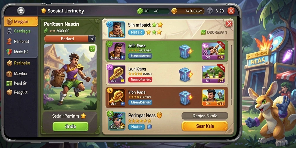 Screenshot menunjukkan layar utama permainan REMI101.