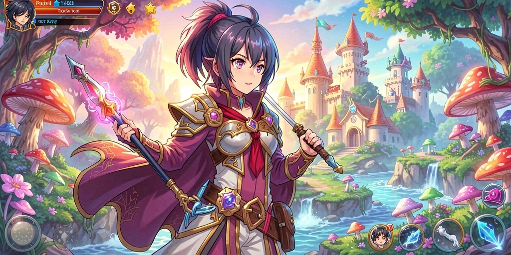 Tampilan awal game yang menarik dan penuh warna.