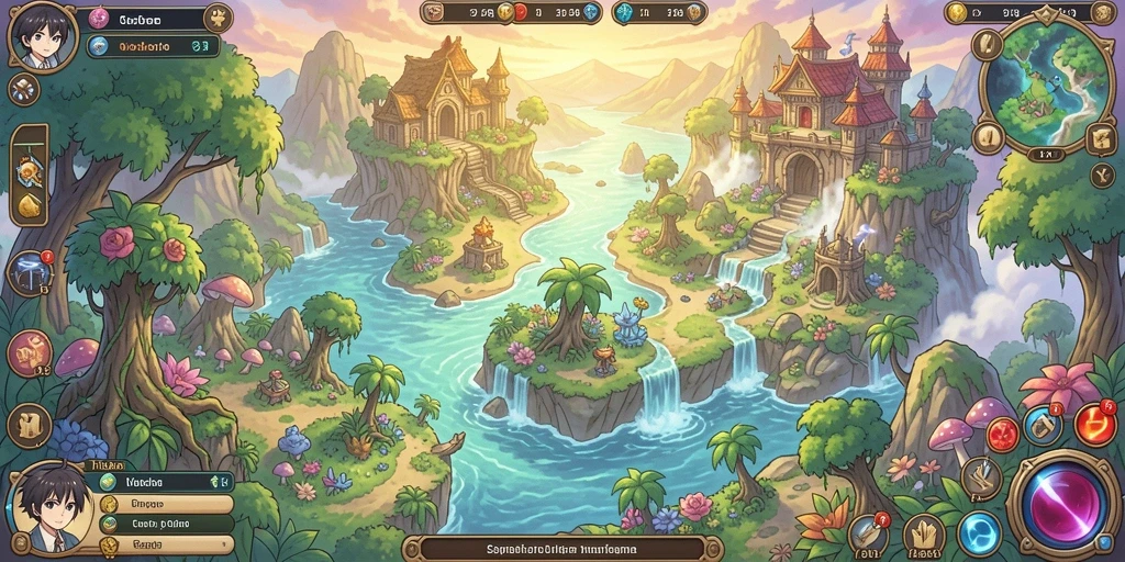 Pemandangan indah dari dunia fantasi.